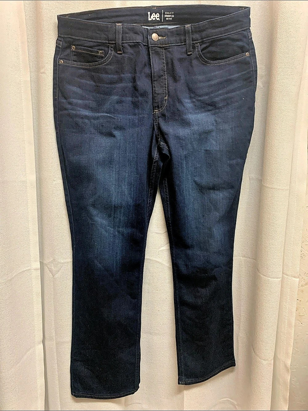 Lee 101CMSEW2 Straight Leg Jeans in Blue Size 18W 3 New